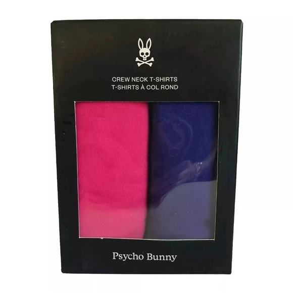 Psycho Bunny Men’s Size Large pack of 2 Crew Neck Stretch t shirts NWT - Picture 1 of 15